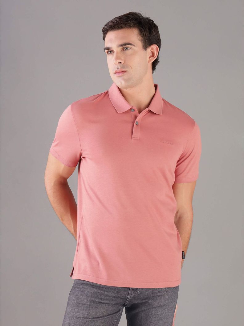 Polo Solid Liquid Rosado Calvin Klein
