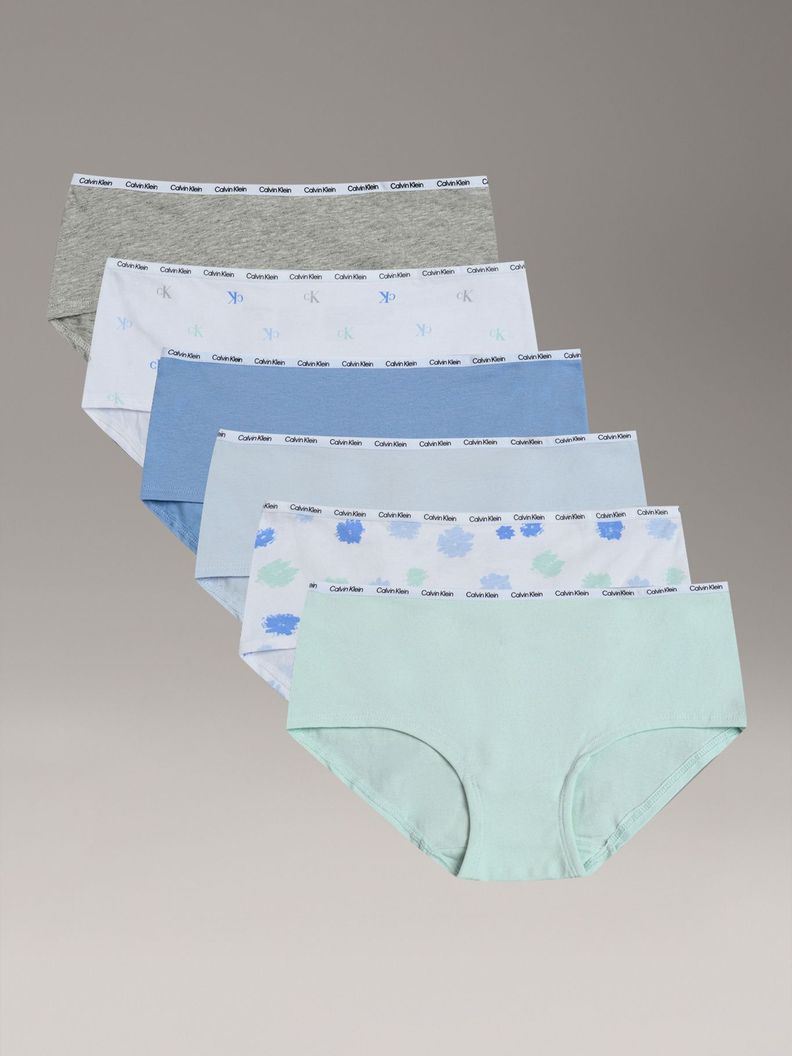 Pack 6 Calzones Hipster De Nina Multicolor Calvin Klein Surtido S