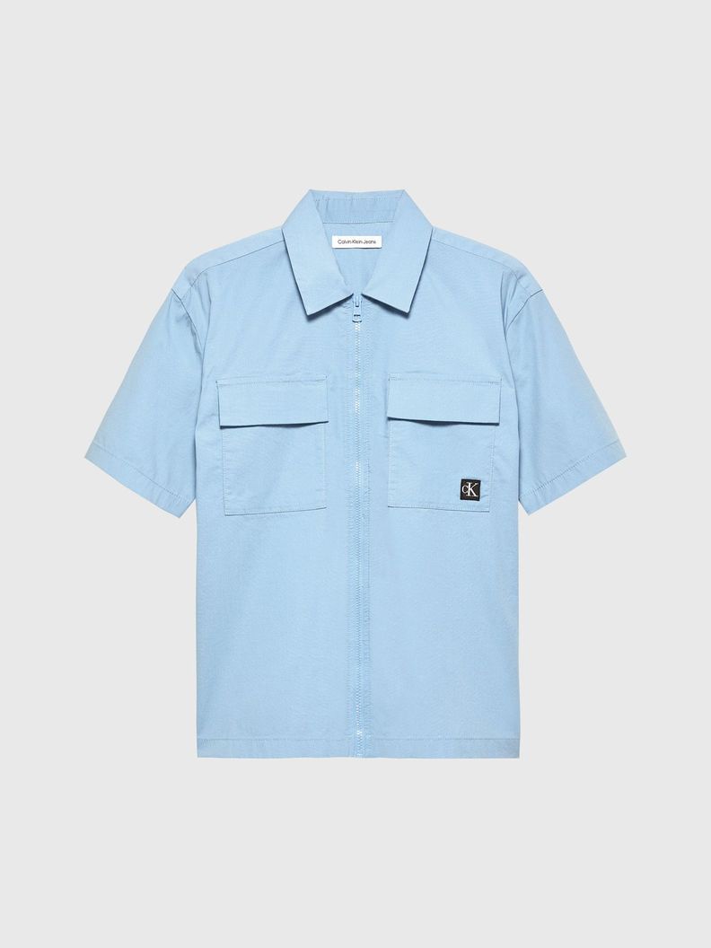 Camisa Niño Popeline Celeste Calvin Klein-4