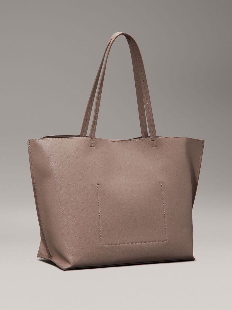 Cartera Tote CK Linear Beige Calvin Klein-4