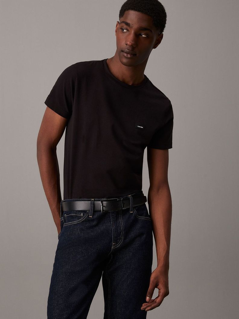 Polera Stretch Slim Fit Negro Calvin Klein-0