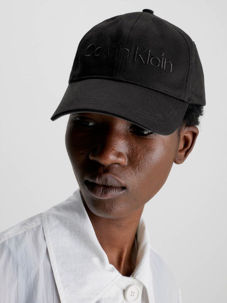 Gorra de algodón orgánico Negro Calvin Klein-2