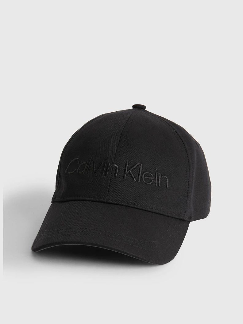 Gorra de algodón orgánico Negro Calvin Klein-0
