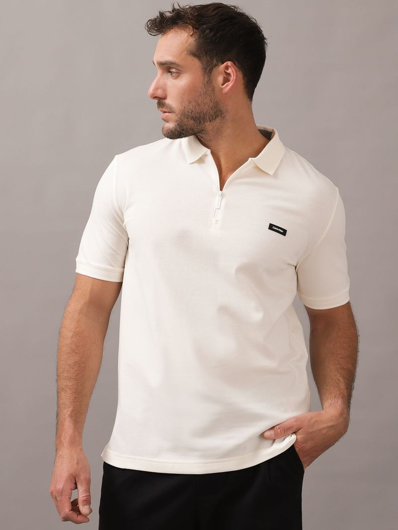 Polo Thermo Tech Logo Blanco Calvin Klein-0