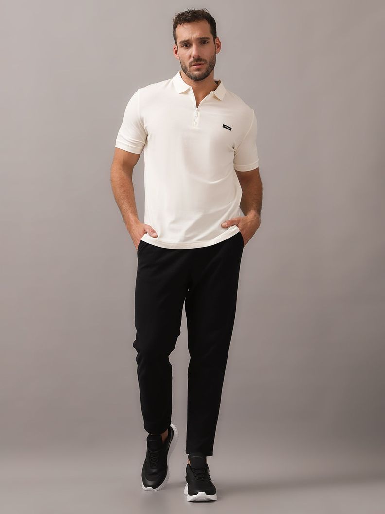 Polo Thermo Tech Logo Blanco Calvin Klein-1