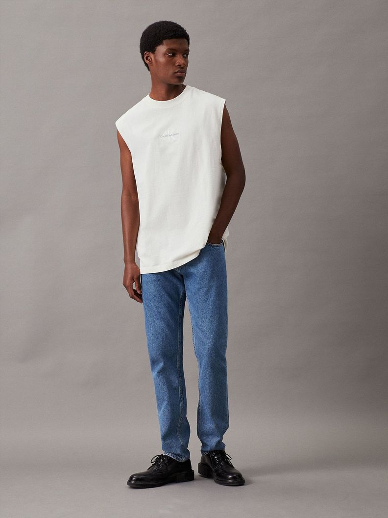 Polera Sin Mangas Monologo Blanco Calvin Klein-1