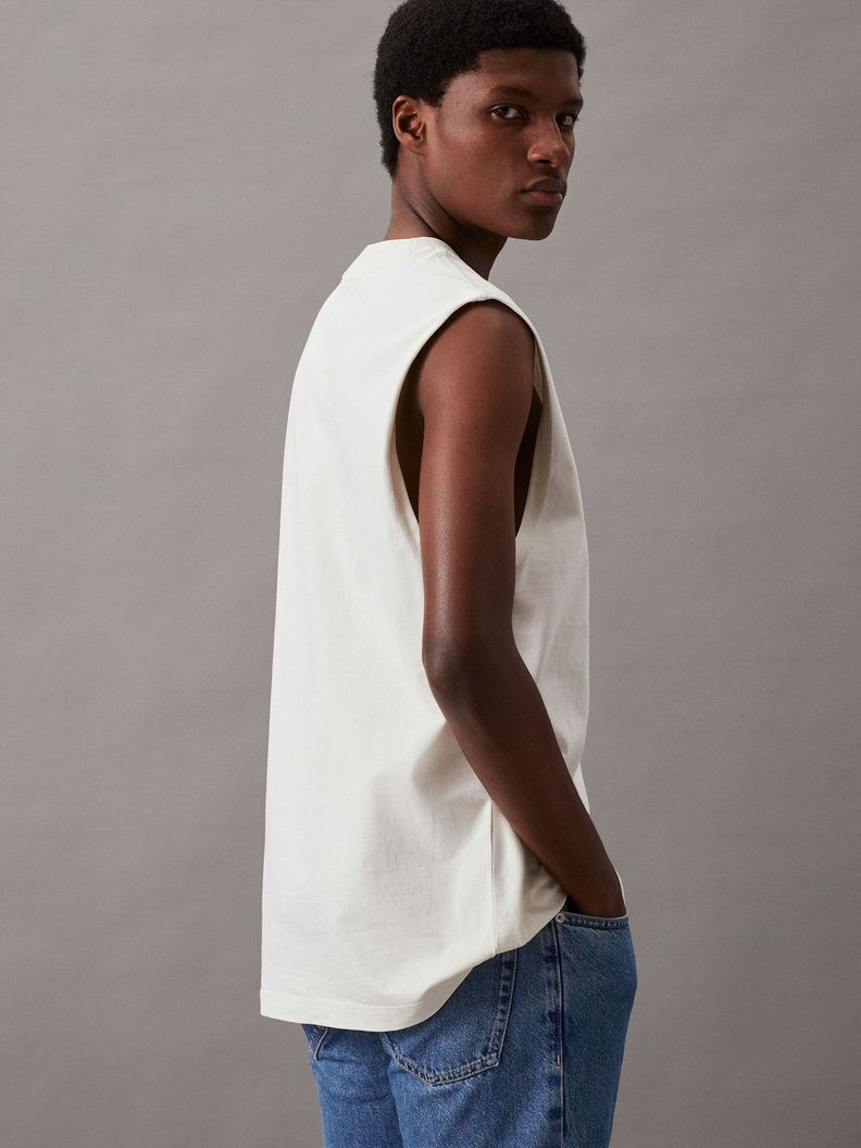 Polera Sin Mangas Monologo Blanco Calvin Klein-2