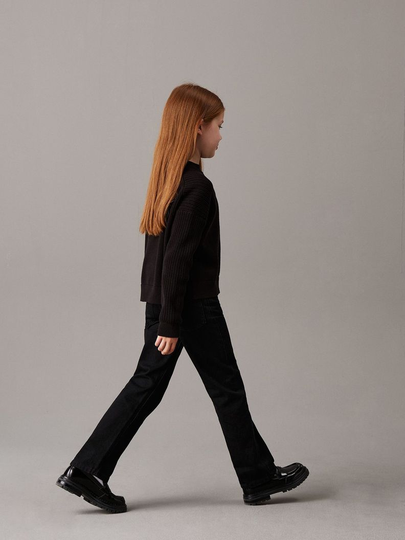Sweater Niña Monologo Negro Calvin Klein-2