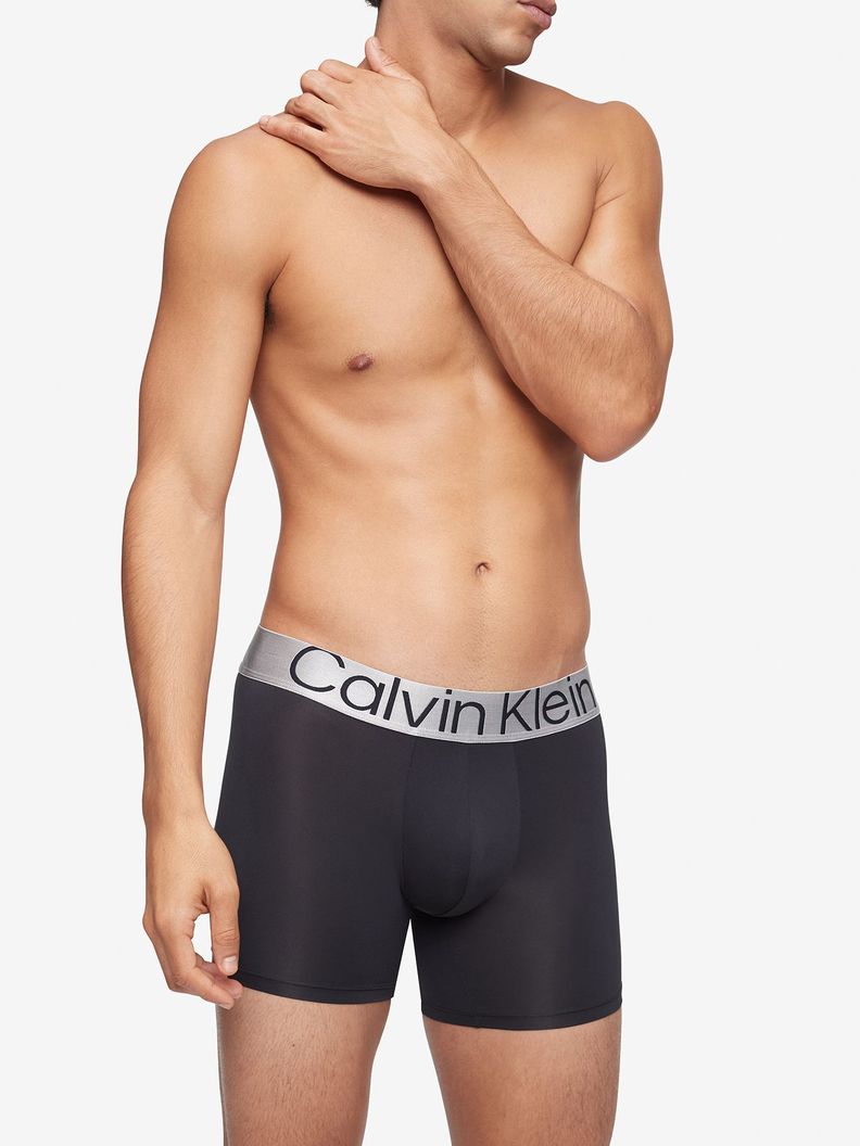 Pack 3 Boxers Largos - Steel Micro Negro Calvin Klein-1