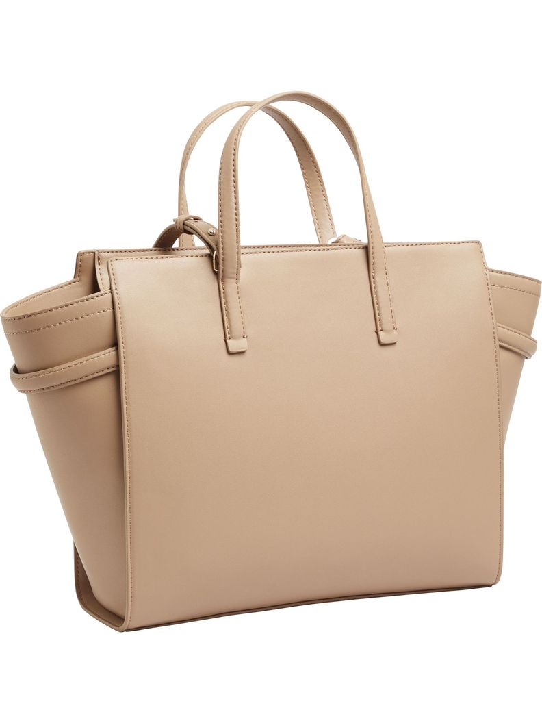 Bolso tote con micro logo Beige Calvin Klein-1