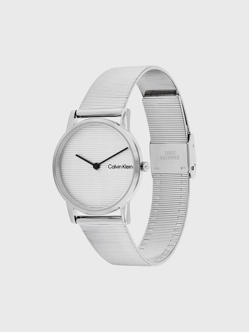 Reloj Linear Dial Mesh Plateado Calvin Klein-2