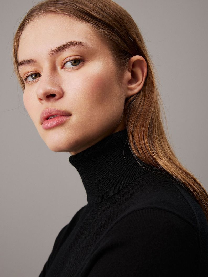 Sweater Merino Wool Roll Neck Negro Calvin Klein-3
