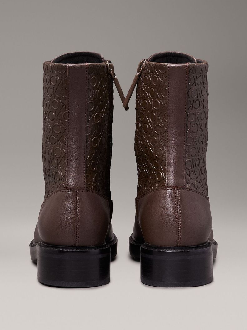 Botas Flat Combat Café Calvin Klein-1
