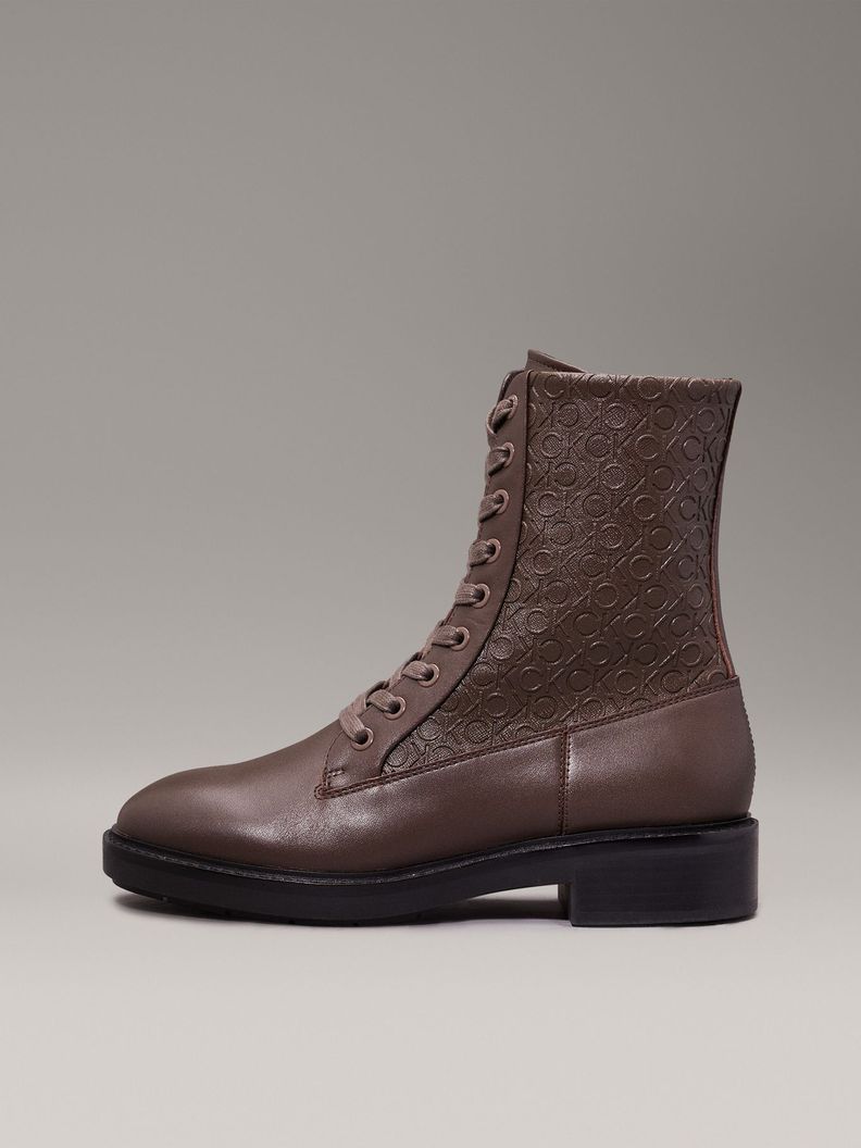 Botas Flat Combat Café Calvin Klein-5