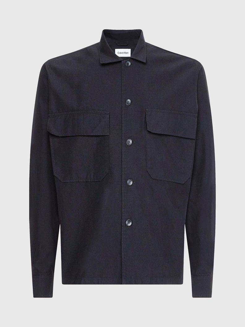 Sobrecamisa de sarga Negro Calvin Klein-4