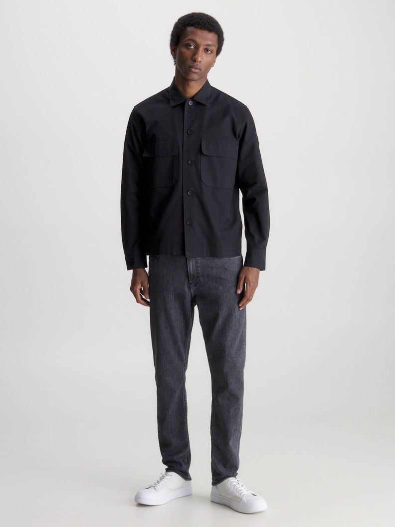 Sobrecamisa de sarga Negro Calvin Klein-1