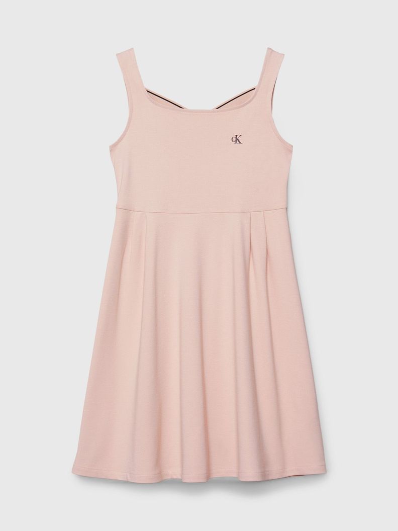 Vestido Niña Back Logo Tape Rosado Calvin Klein-4