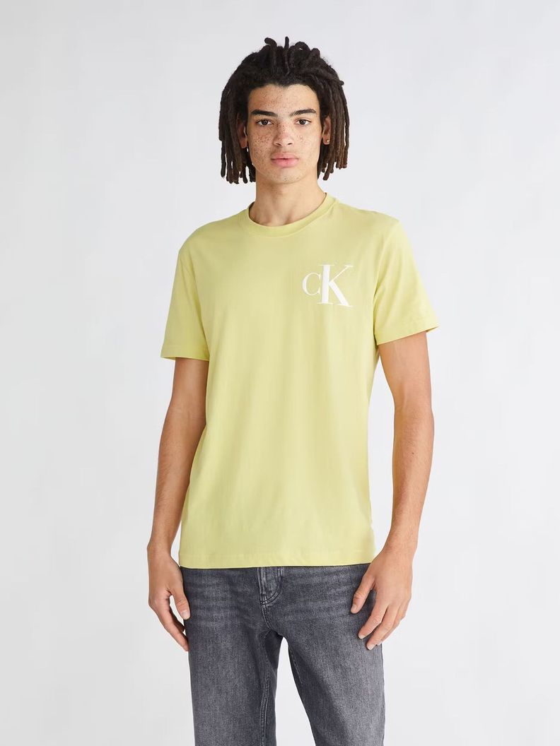 Polera Monogram Graphic Amarillo Calvin Klein