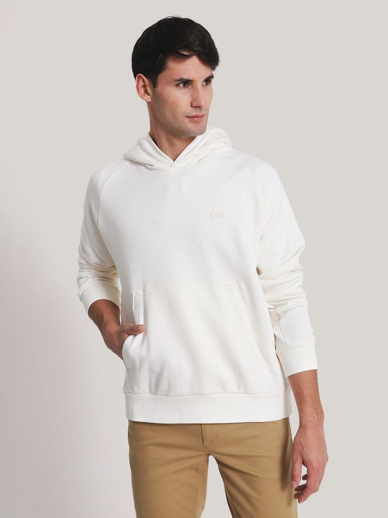 Polerón con Gorro Soft Cotton Modal Blanco Calvin Klein-1