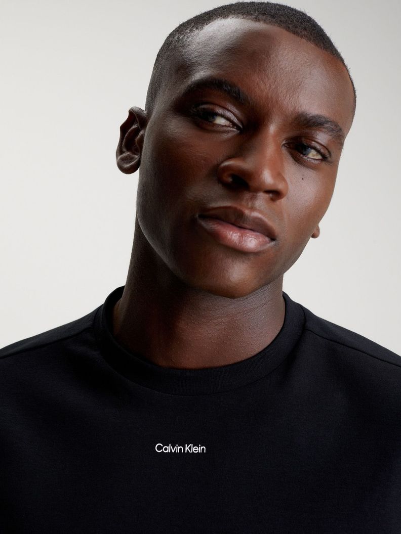 Polera Nano Logo Interlock Negro Calvin Klein-3