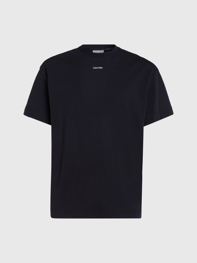 Polera Nano Logo Interlock Negro Calvin Klein-4