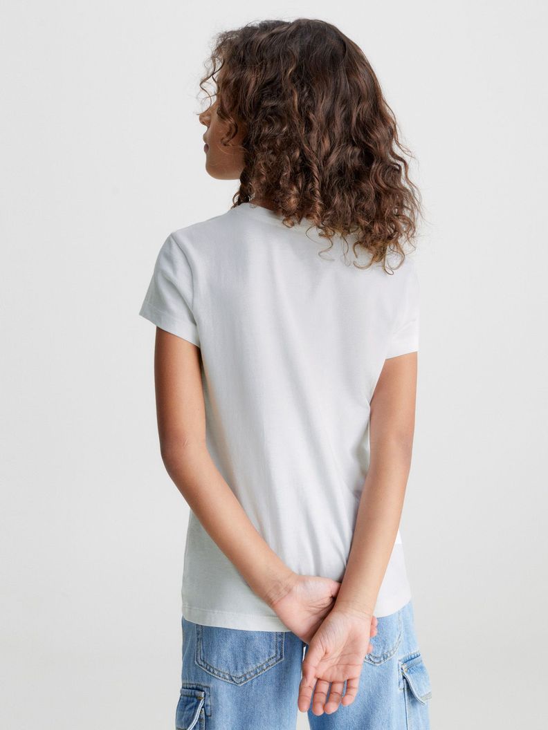 Polera Niña Micro Monogram Blanco Calvin Klein-2