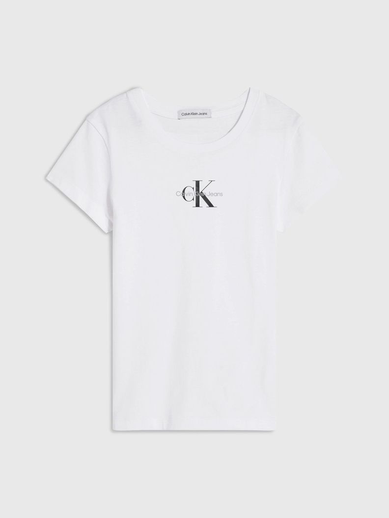 Polera Niña Micro Monogram Blanco Calvin Klein-4