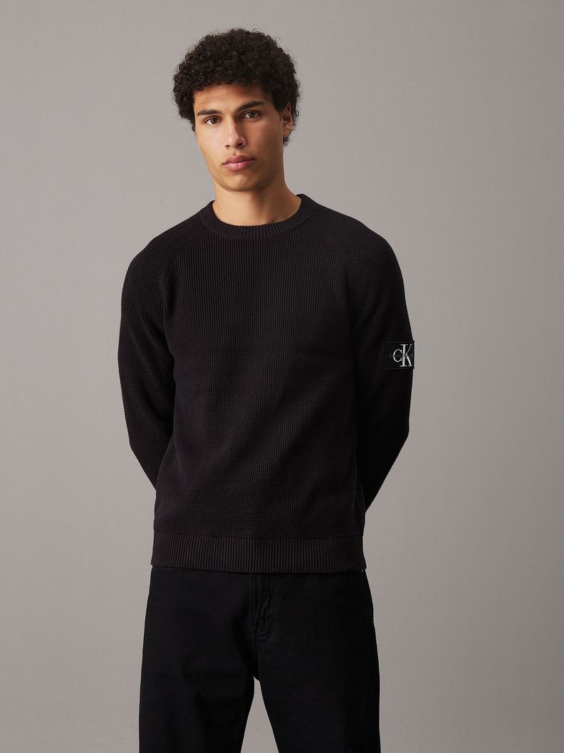 Sweater Badge Easy Negro Calvin Klein-0