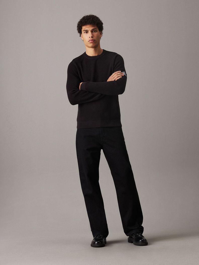 Sweater Badge Easy Negro Calvin Klein-1