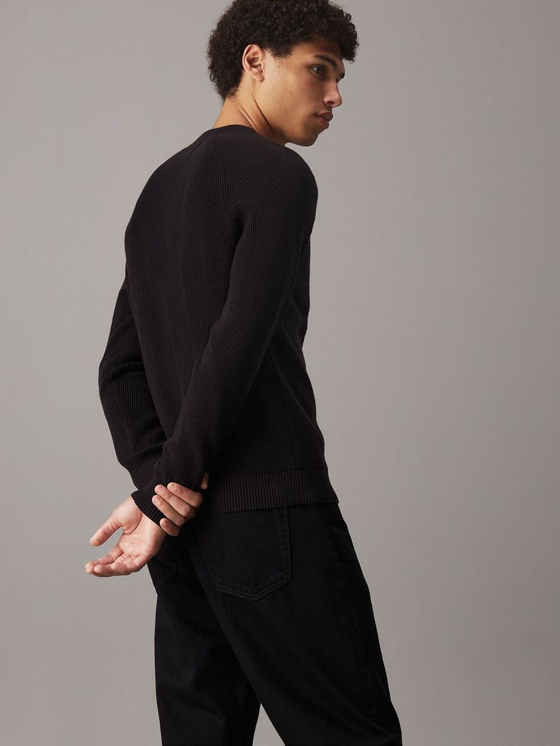 Sweater Badge Easy Negro Calvin Klein-2