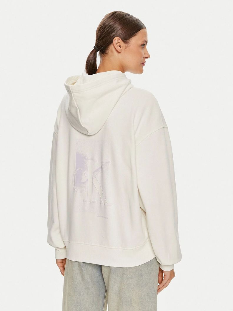 Polerón Diffused Ck Zip Blanco Calvin Klein-2
