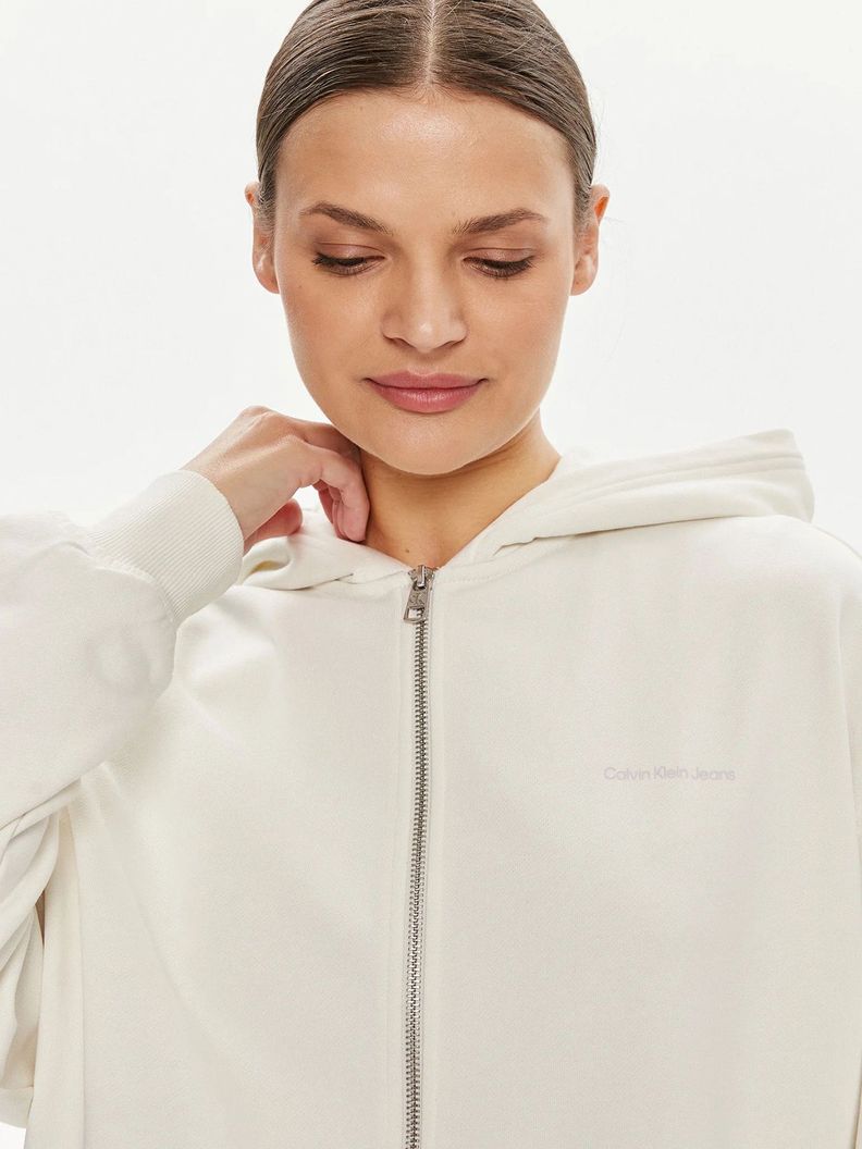 Polerón Diffused Ck Zip Blanco Calvin Klein-3