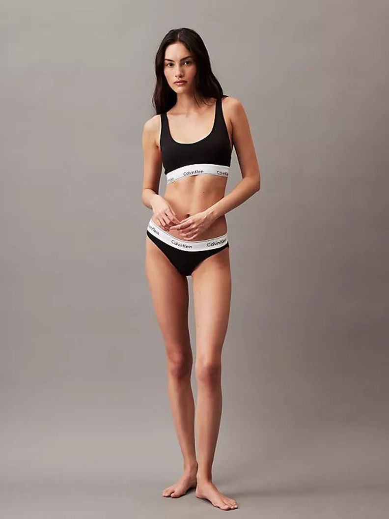 Bralette Modern Cotton Lightly Negro Calvin Klein-1