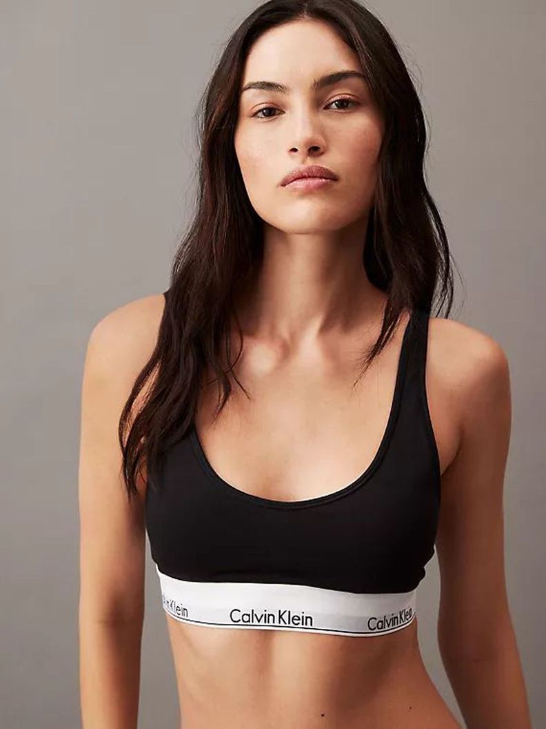 Bralette Modern Cotton Lightly Negro Calvin Klein-3