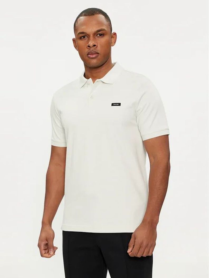 Polo Stretch Slim Blanco Calvin Klein-0
