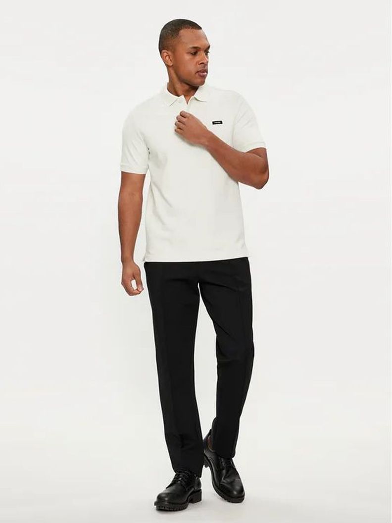 Polo Stretch Slim Blanco Calvin Klein-1