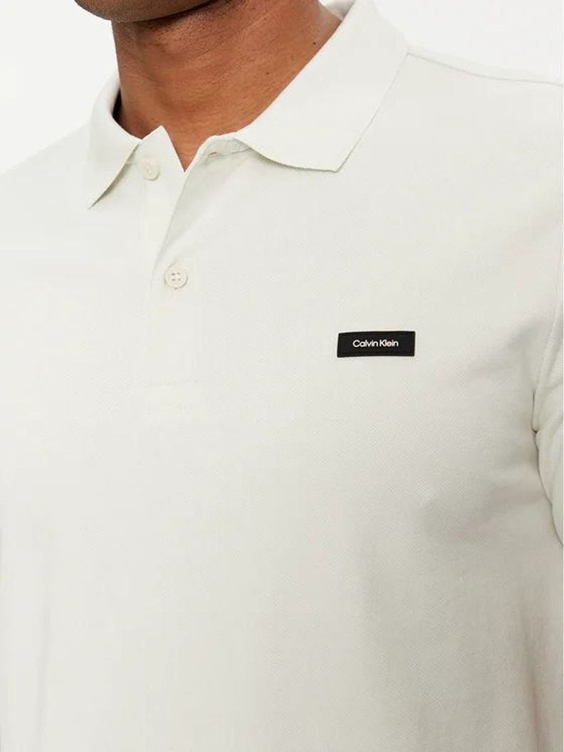 Polo Stretch Slim Blanco Calvin Klein-4