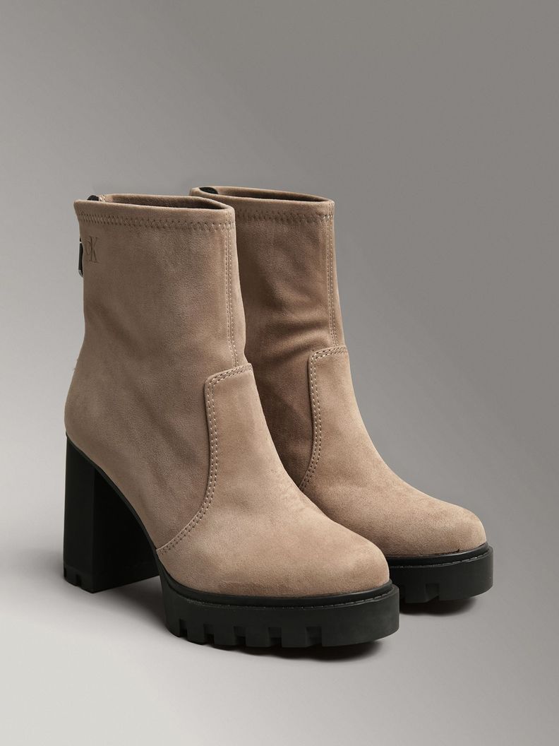 Botas Heel Platform Zip Beige Calvin Klein-3