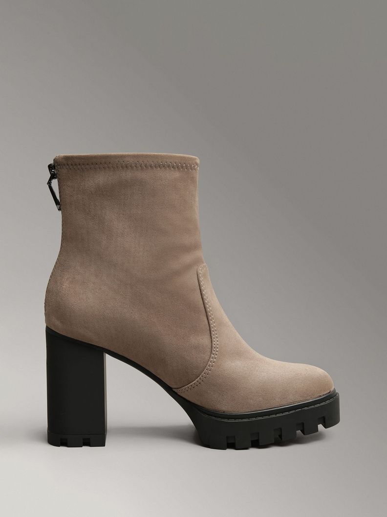 Botas Heel Platform Zip Beige Calvin Klein-4
