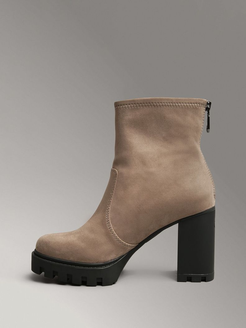 Botas Heel Platform Zip Beige Calvin Klein-5