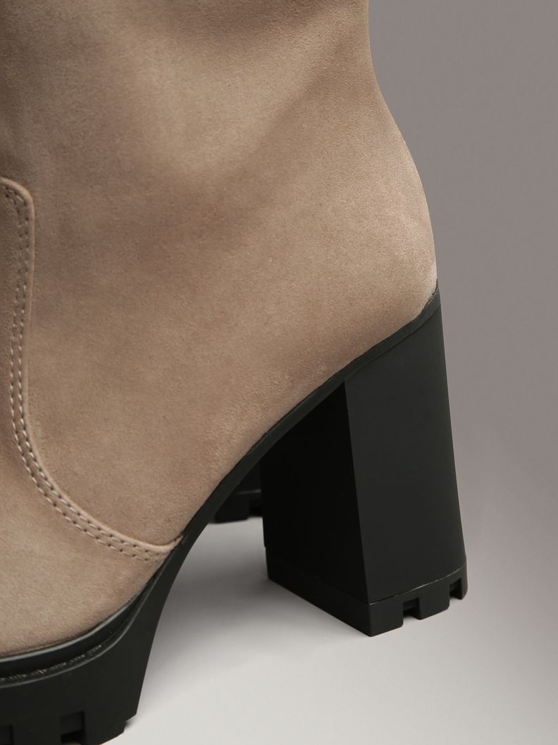 Botas Heel Platform Zip Beige Calvin Klein-6