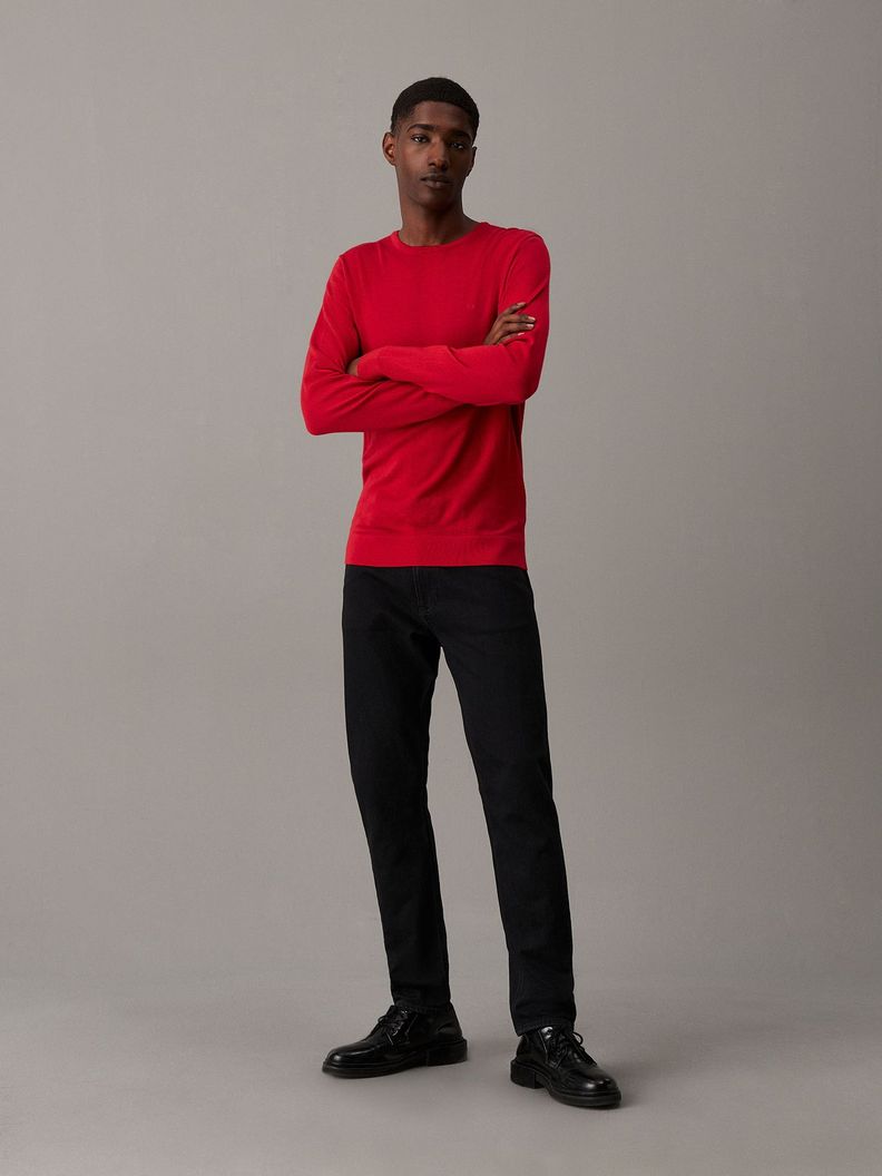 Sweater Merino Rws Crew Neck Sweater Rojo Calvin Klein-1