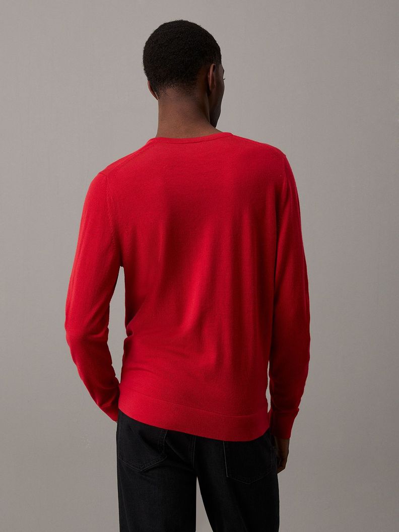 Sweater Merino Rws Crew Neck Sweater Rojo Calvin Klein-2