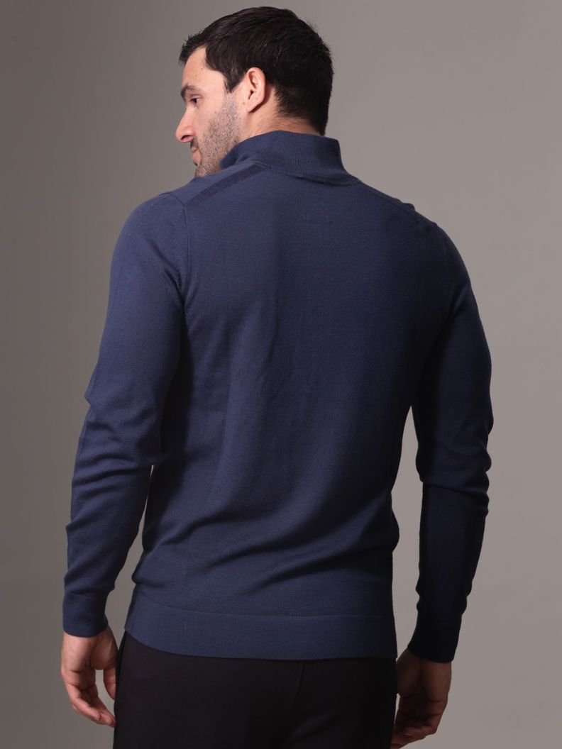 Sweater Merino Rws Quarter Zip Azul Calvin Klein-3
