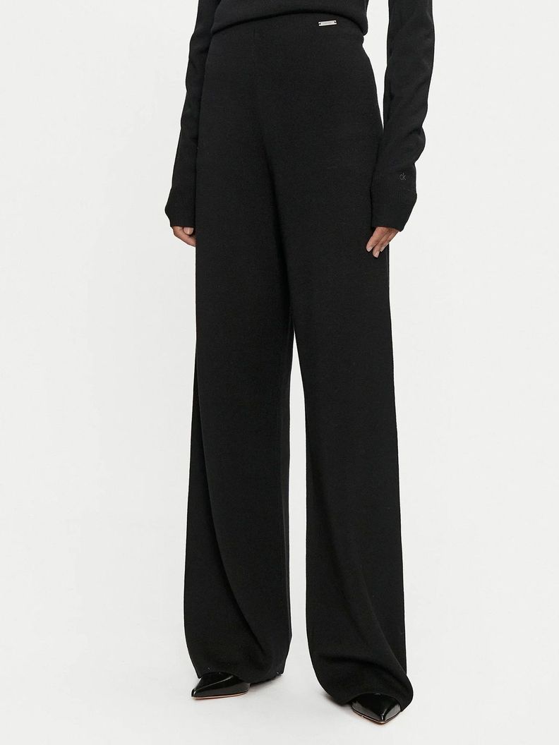 Pantalones Wool Blend Negro Calvin Klein-0