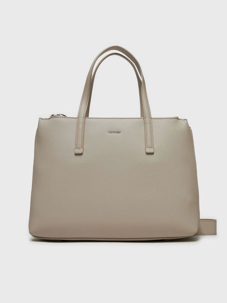 Cartera Tote Ck Must Beige Calvin Klein-0