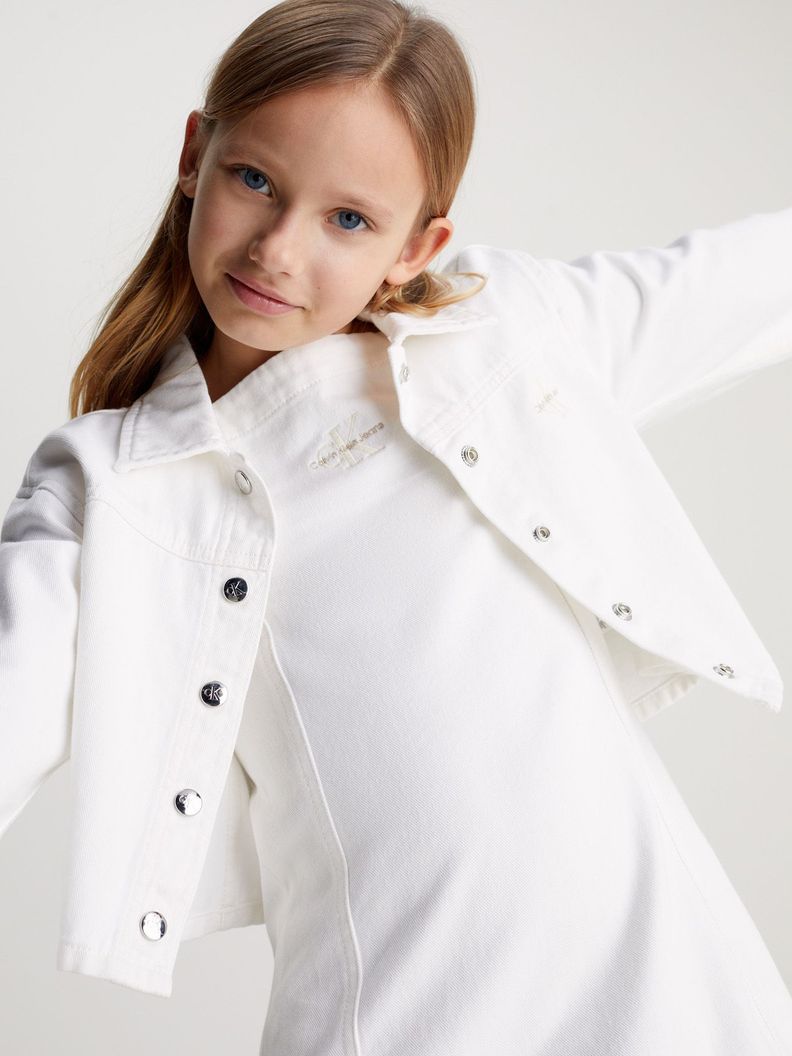 Chaqueta Niña White Button Blanco Calvin Klein-3