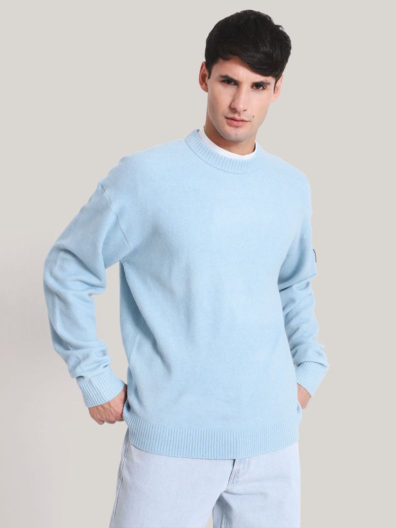 Sweater Lycra Blend Celeste Calvin Klein-0