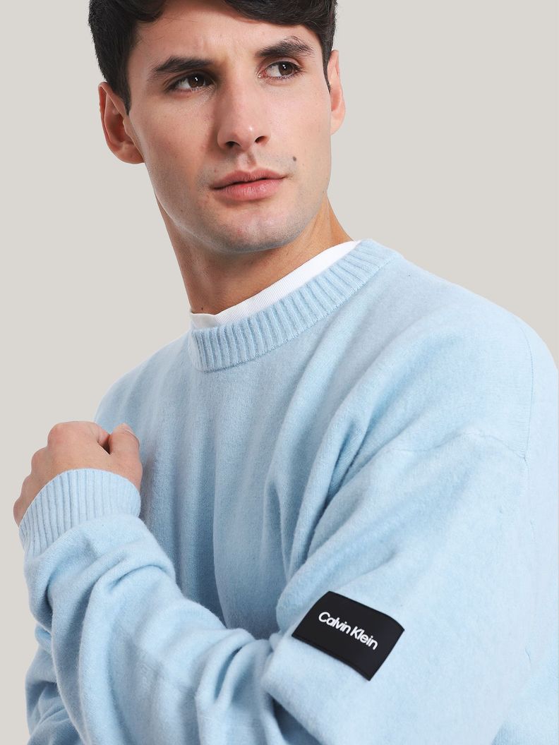 Sweater Lycra Blend Celeste Calvin Klein-3