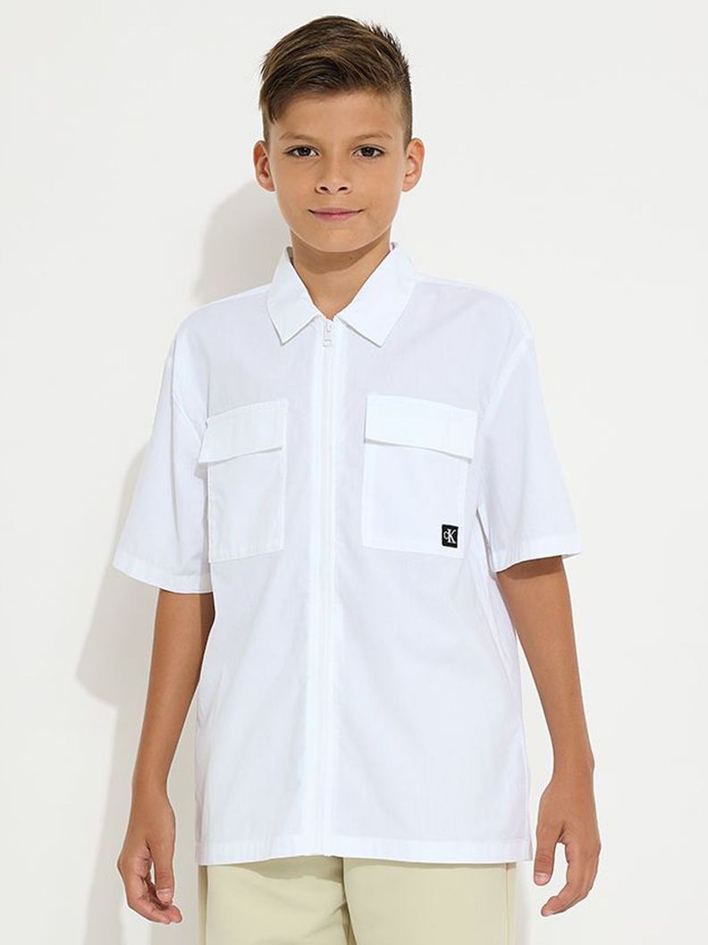 Camisa Niño Popeline Blanco Calvin Klein-0